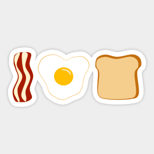 I Love Breakfast (white background) Sticker